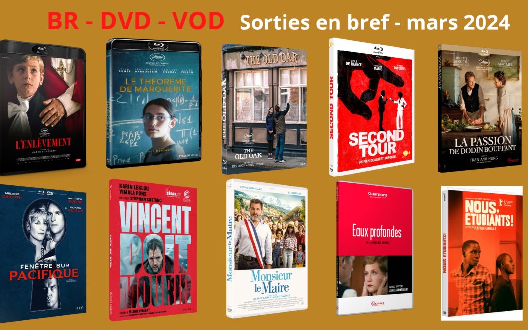 Sorties BLU RAY / DVD en bref – Mars 2024